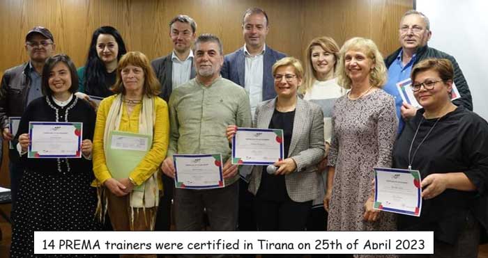 14 Trainers certified in Tirana